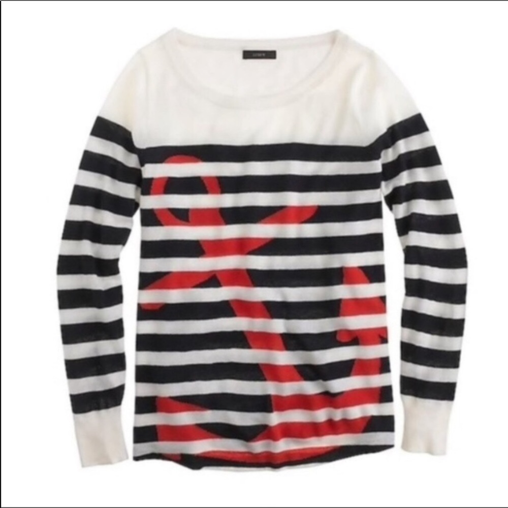J. Crew Collection Italian Cashmere Anchor Sweater